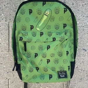Primitive Rick and Morty Pickle Rick Back Pack Skater Cartoons Collab